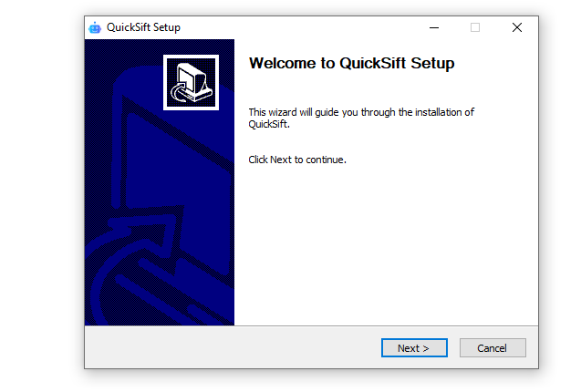 QuickSift Windows installer